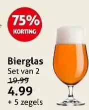 Hoogvliet Bierglas aanbieding