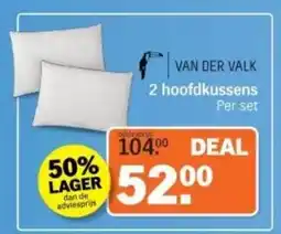 Albert Heijn 2 hoofdkussens aanbieding