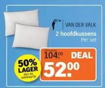 Albert Heijn 2 hoofdkussens aanbieding