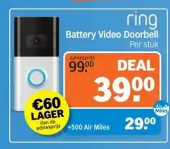 Albert Heijn Battery Video Doorbell aanbieding