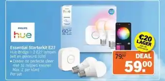 Albert Heijn Hue Essential Starterkit E27 aanbieding