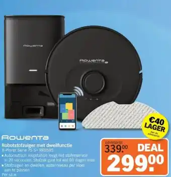 Albert Heijn Rowenta Robotstofzuiger met dweilfunctie aanbieding