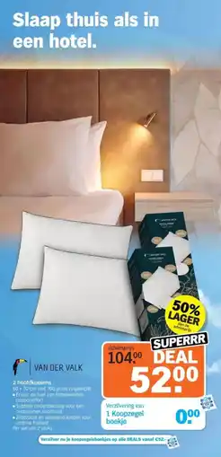 Albert Heijn 2 hoofdkussens aanbieding