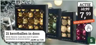 Tuincentrum Osdorp 21 kerstballen in doos aanbieding
