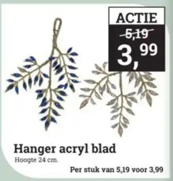 Tuincentrum Osdorp Hanger acryl blad aanbieding