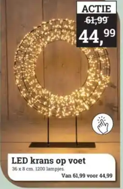 Tuincentrum Osdorp LED krans op voet aanbieding