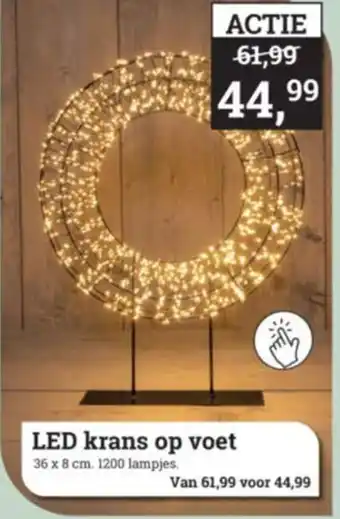 Tuincentrum Osdorp LED krans op voet aanbieding