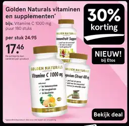 Etos Golden Naturals vitaminen en supplementen aanbieding