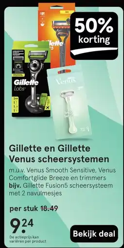 Etos Gillette en Gillette Venus scheersystemen aanbieding
