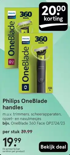 Etos Philips OneBlade handles aanbieding