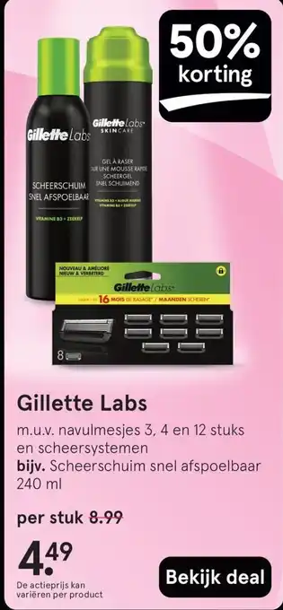 Etos Gillette Labs aanbieding