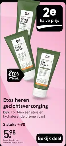 Etos Etos heren gezichtsverzorging aanbieding