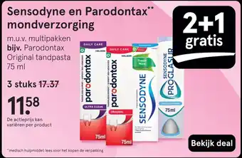 Etos Sensodyne en Parodontax mondverzorging aanbieding