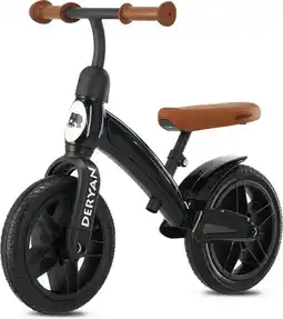 ANWB Deryan Luxe Loopfiets 10 inch Kinderfiets Zwart aanbieding