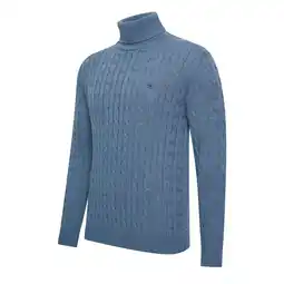 ANWB Cappuccino Italia Heren Aosta Cable Pullover Blauw aanbieding