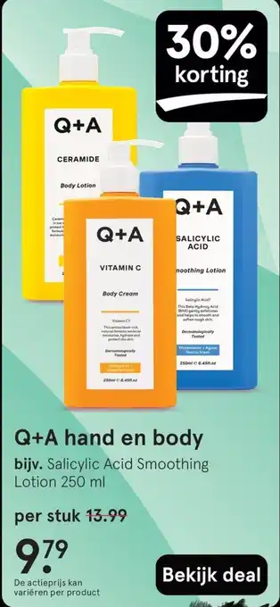 Etos Q+A hand en body aanbieding