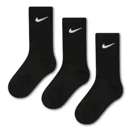 Foot Locker Nike Kids Crew 3 Pack Sokken Unisex - Zwart - Maat 27 - 35 aanbieding