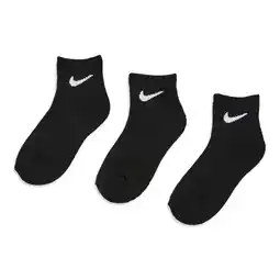 Foot Locker Nike Kids Ankle 3 Pack Sokken Unisex - Zwart - Maat 27 - 35 aanbieding