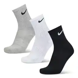 Foot Locker Nike Crew Sock 3 Pack Sokken Unisex - Grijs - Maat 42 - 46 aanbieding