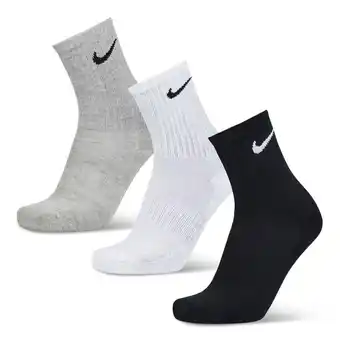 Foot Locker Nike Crew Sock 3 Pack Sokken Unisex - Grijs - Maat 42 - 46 aanbieding