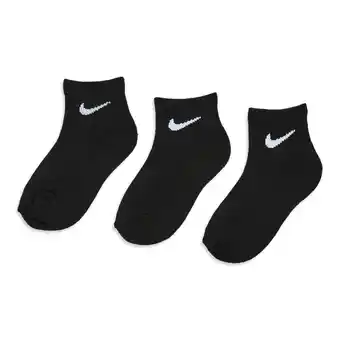 Foot Locker Nike Kids Ankle 3 Pack Sokken Unisex - Zwart - Maat 23.5 - 27 aanbieding