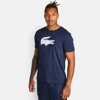 Foot Locker Lacoste Big Croc Logo T-shirts Heren - Blauw - Maat M aanbieding