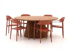 Kees Smit Bellagio Valli/Santa Severina ø180cm dining tuinset 7-delig stapelbaar aanbieding