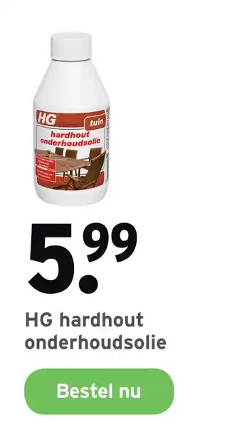 GAMMA HG hardhout onderhoudsolie aanbieding