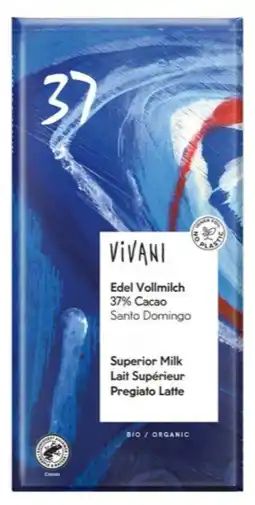 De Online Drogist Vivani Edel Vollmilch 37% Cacao Reep aanbieding