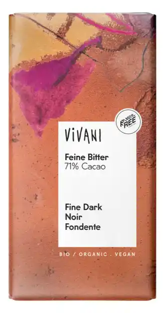 De Online Drogist Vivani Feine Bitter 71% Cacao Reep aanbieding