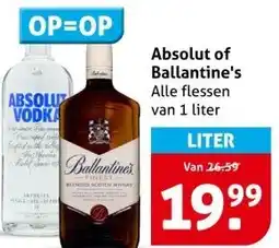Hoogvliet Absolut of Ballantine's aanbieding