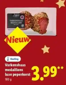 Lidl Varkenshaas medaillons luxe peperkorst aanbieding