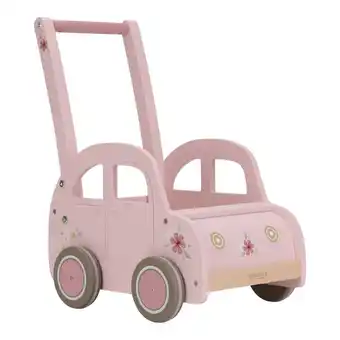 Intertoys Little Dutch houten loopwagen - roze aanbieding