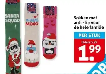 Hoogvliet Sokken met anti slip voor de hele familie aanbieding