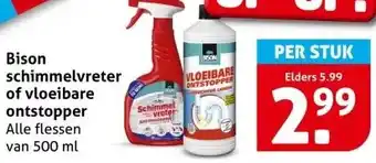 Hoogvliet Bison schimmelvreter of vloeibare ontstopper aanbieding
