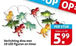Hoogvliet Verlichting dino met 10 LED figuren en timer aanbieding