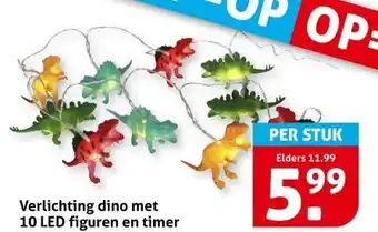 Hoogvliet Verlichting dino met 10 LED figuren en timer aanbieding