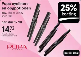 Etos Pupa eyeliners en oogpotloden aanbieding
