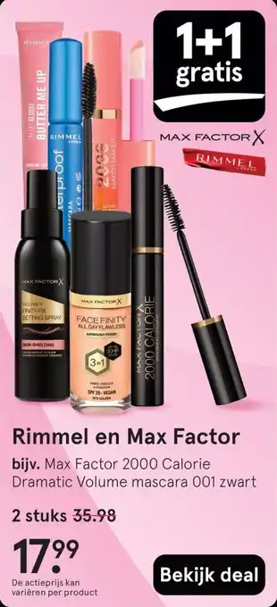 Etos Rimmel en Max Factor aanbieding