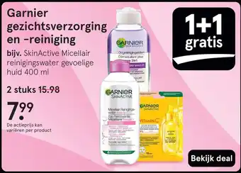 Etos Garnier gezichtsverzorging en reinigingratis aanbieding