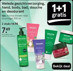 Etos Weleda gezichtsverzorging, hand, body, bad, douche en deodorant aanbieding