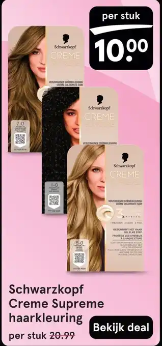 Etos Schwarzkopf Creme Supreme haarkleuring aanbieding