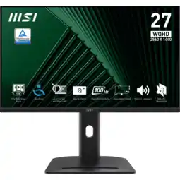 MediaMarkt MSI Pro Mp275qpg - 27 Inch 2560 X 1440 (wqhd) Ips-paneel In Hoogte Verstelbaar aanbieding