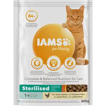 Dekamarkt Iams Kattenvoer vitality met verse kip aanbieding