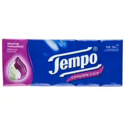 Dekamarkt Tempo Zakdoekjes complete care 4 laags aanbieding