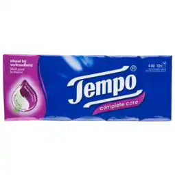 Dekamarkt Tempo Zakdoekjes complete care 4 laags aanbieding