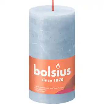 Dekamarkt Bolsius Kaars rustiek sky blue 130/68 aanbieding