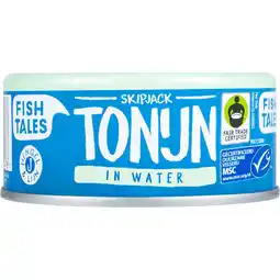 Dekamarkt Fish Tales Skipjack tonijn in water aanbieding