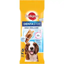 Dekamarkt Pedigree Hondensnacks dentastix medium 5 st aanbieding