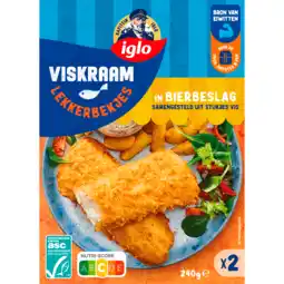 Dekamarkt Iglo Kapiteins Klassiekers lekkerbekje bierbeslag, 2 stuks aanbieding